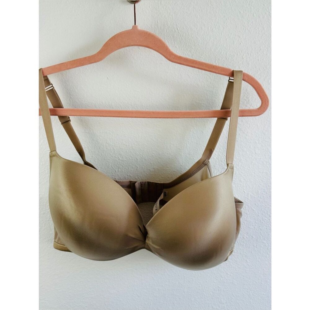 Cacique Light Nude Padded Wired Plunge Bra Size 42D